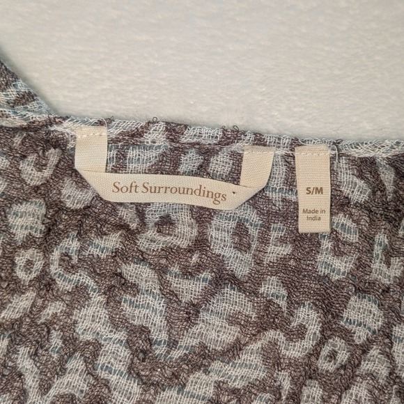 Soft Surroundings Open Cardigan Kimono Small/Medium Fringe Bohemian Chic‎ - Picture 7 of 10